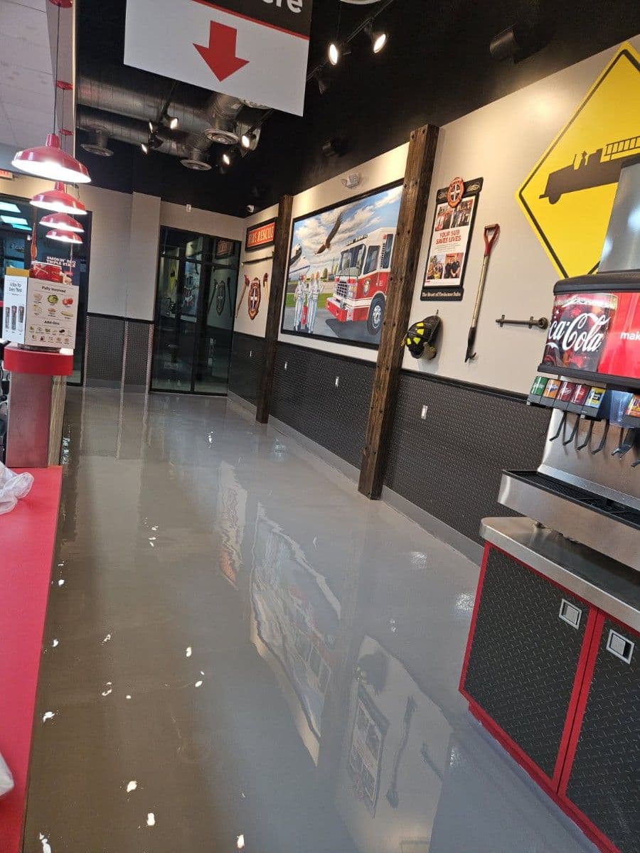 Project Reflective Epoxy Floor Transformation at Firehouse Subs image