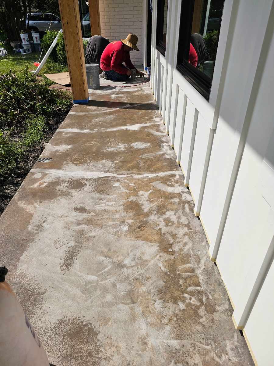 Houston Patio Transformation with Concrete Overlay