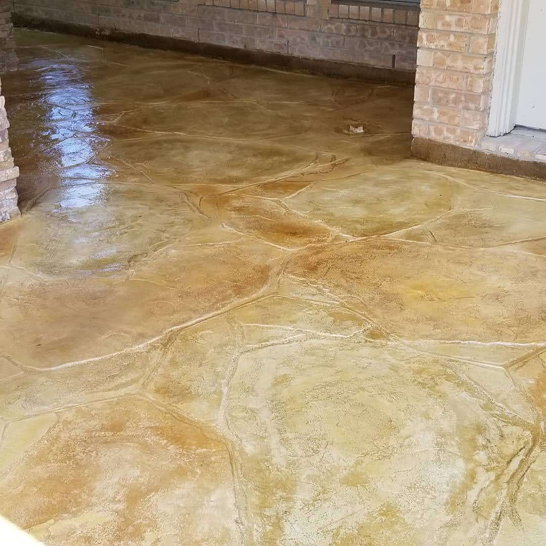 Project Stamped Concrete Overlay Transforms Patio in Bridgelands Cypress TX image