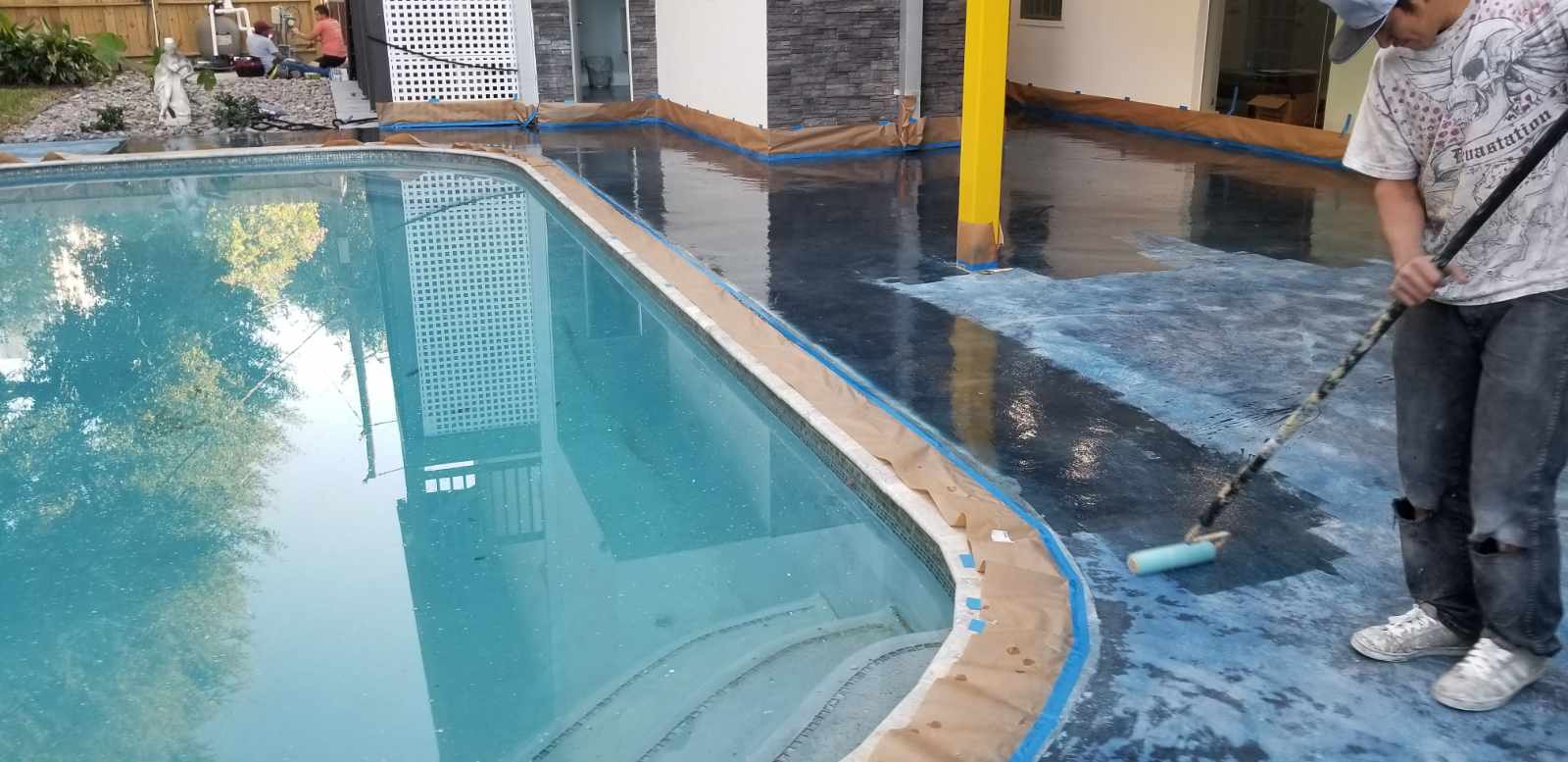 Stunning Pool Deck Transformation in Towne Lake