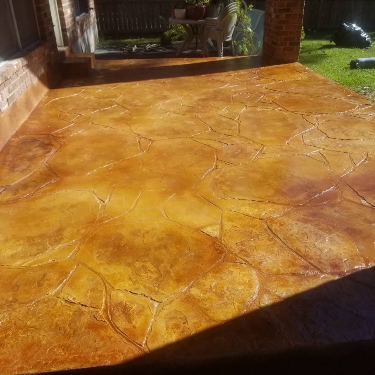 Project Stamped Concrete Patio in The Woodlands TX image