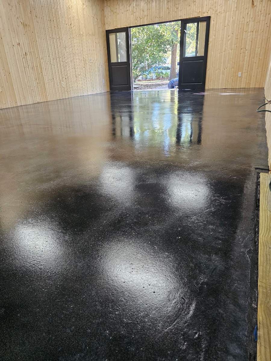 Garage Floor Transformed into Modern Bedroom in Conroe TX