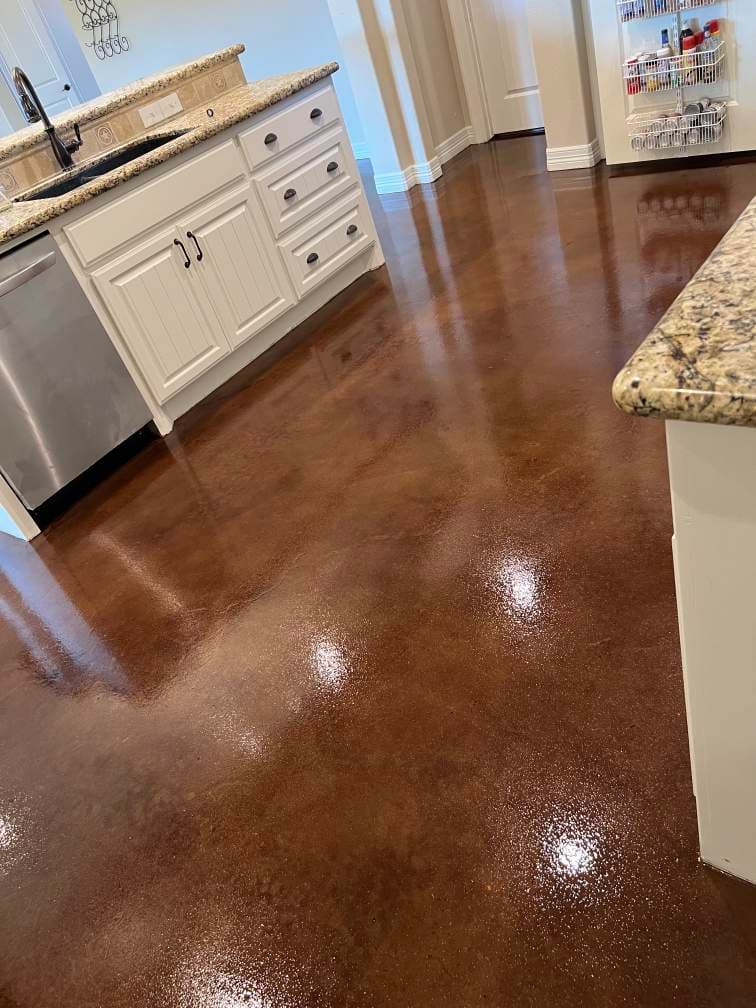 Elegant Stained Concrete Flooring in Spring TX 77379