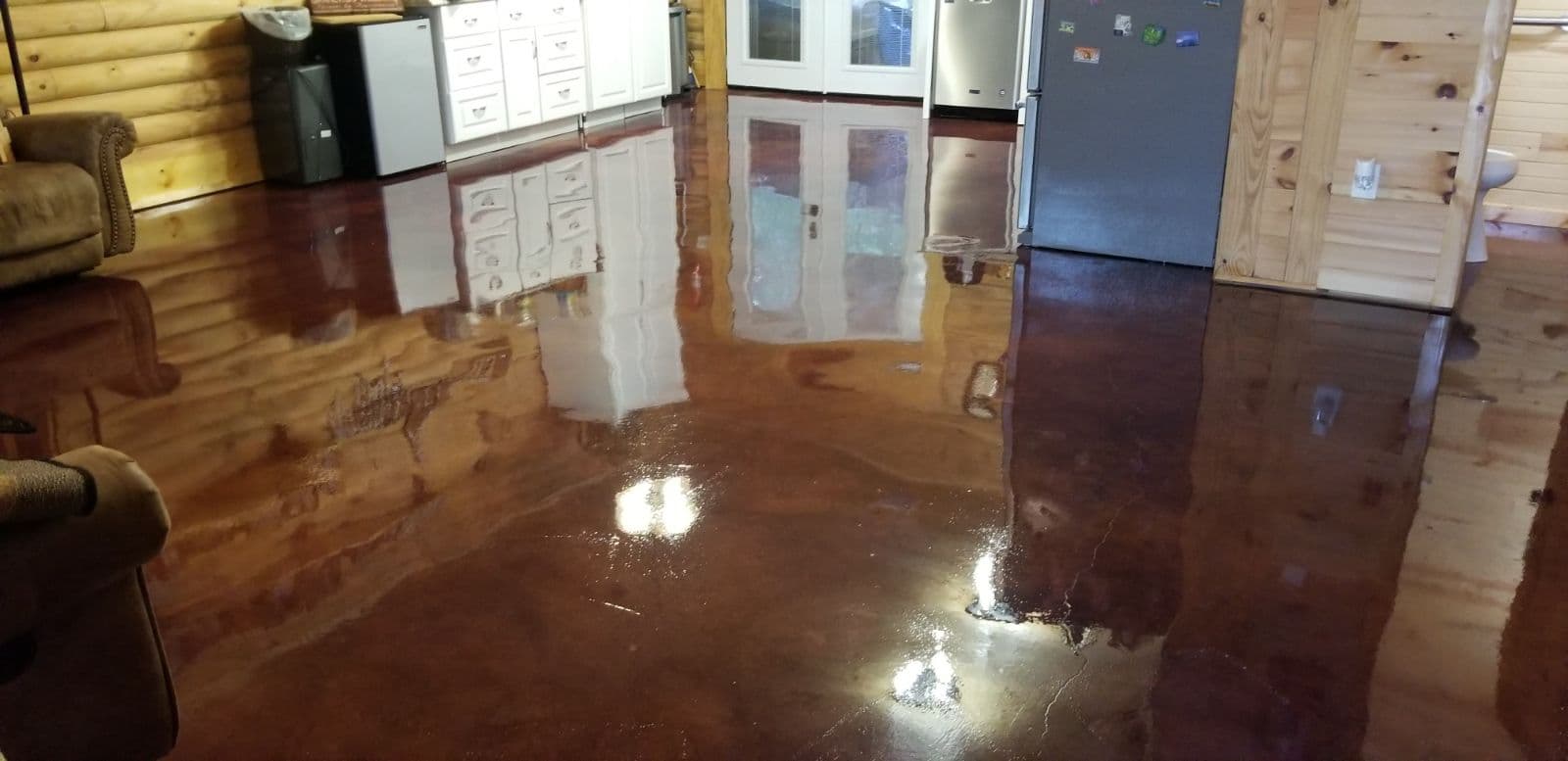 Beautiful Stained Concrete Floors in The Woodlands