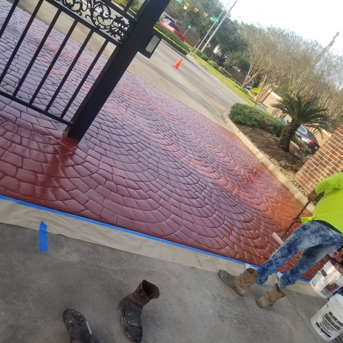 Stamped Driveway Upgrade Boosts Curb Appeal