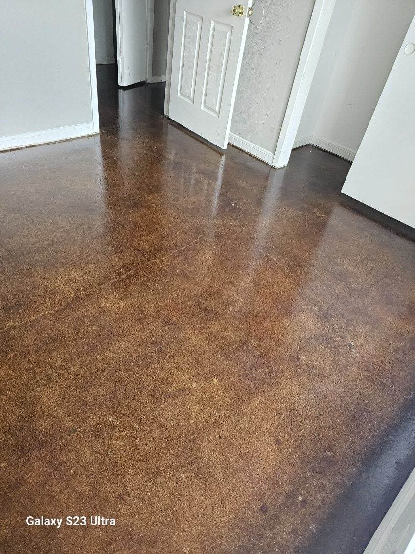 Rich Brown Concrete Flooring in Montgomery TX