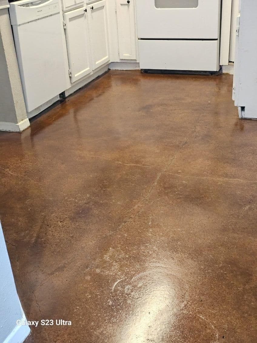 Rich Brown Concrete Flooring in Montgomery TX