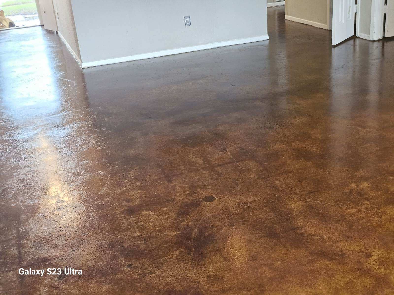 Rich Brown Concrete Flooring in Montgomery TX