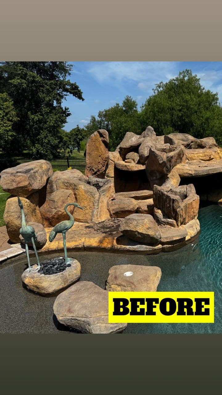 Gallery photos for Rock Waterfall Renovation in Kingwood TX: Image #1